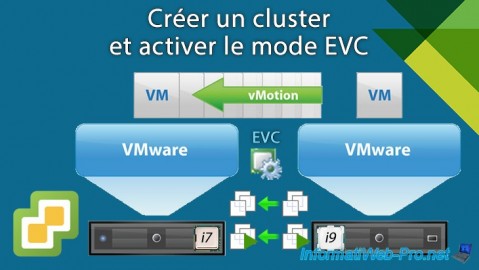 Créer un cluster et activer le mode EVC pour utiliser des hôtes avec des CPUs différents sous VMware vSphere 6.7