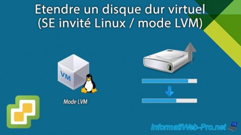Etendre la capacité du disque dur virtuel avec Linux (mode LVM) en SE invité sous VMware vSphere 6.7